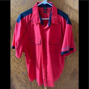 Oakley Red XXL Track shirt. Button Down.
